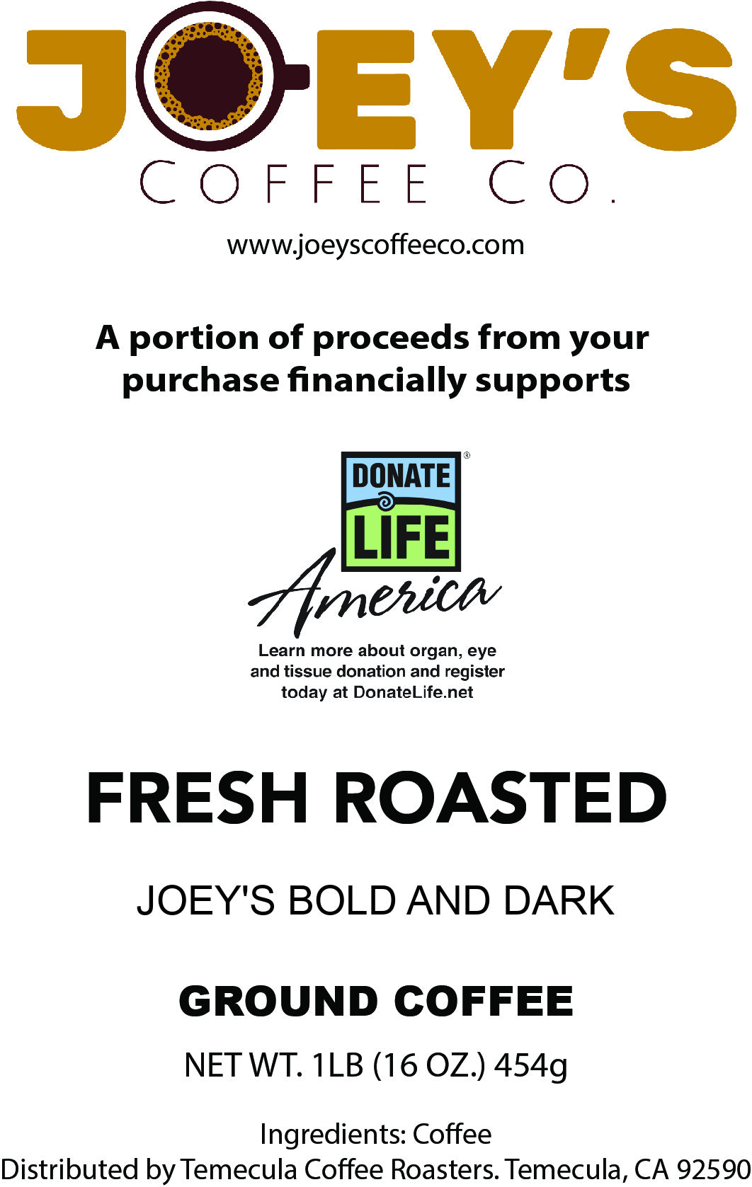 Donate Life America - Joey's Bold and Dark