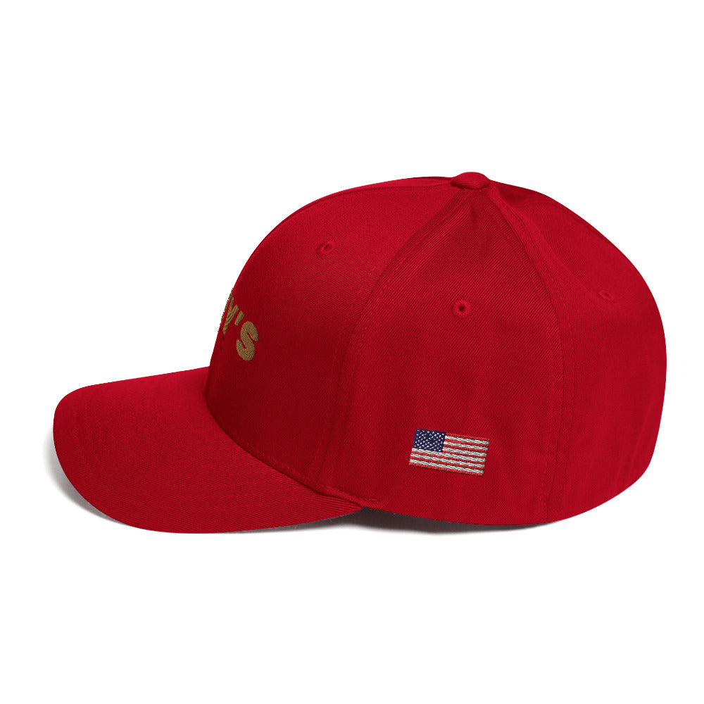 FlexFit Structured Twill Cap with Flag