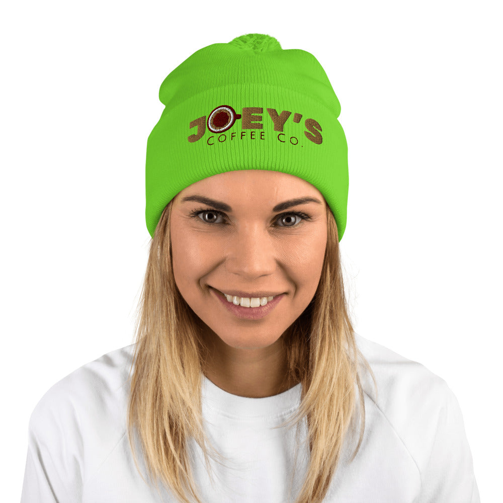 Joey's Coffee Co. Pom-Pom Beanie