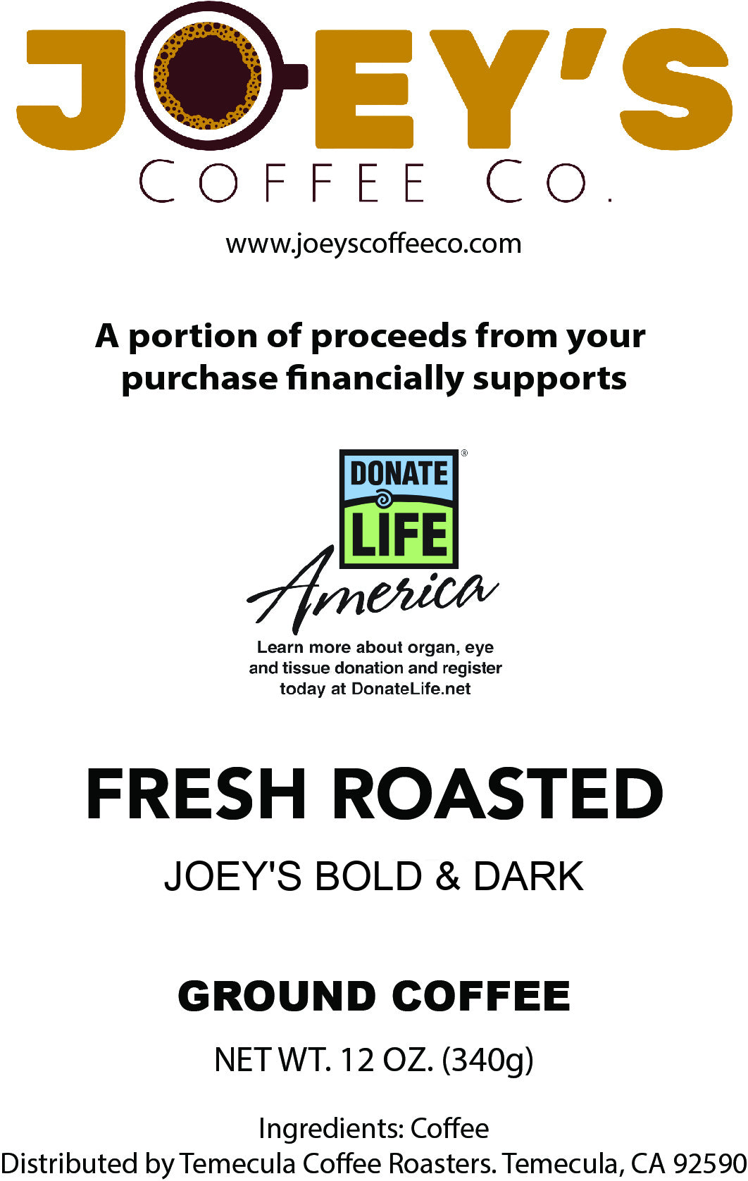Donate Life America - Joey's Bold and Dark