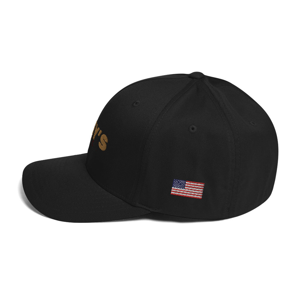 FlexFit Structured Twill Cap with Flag