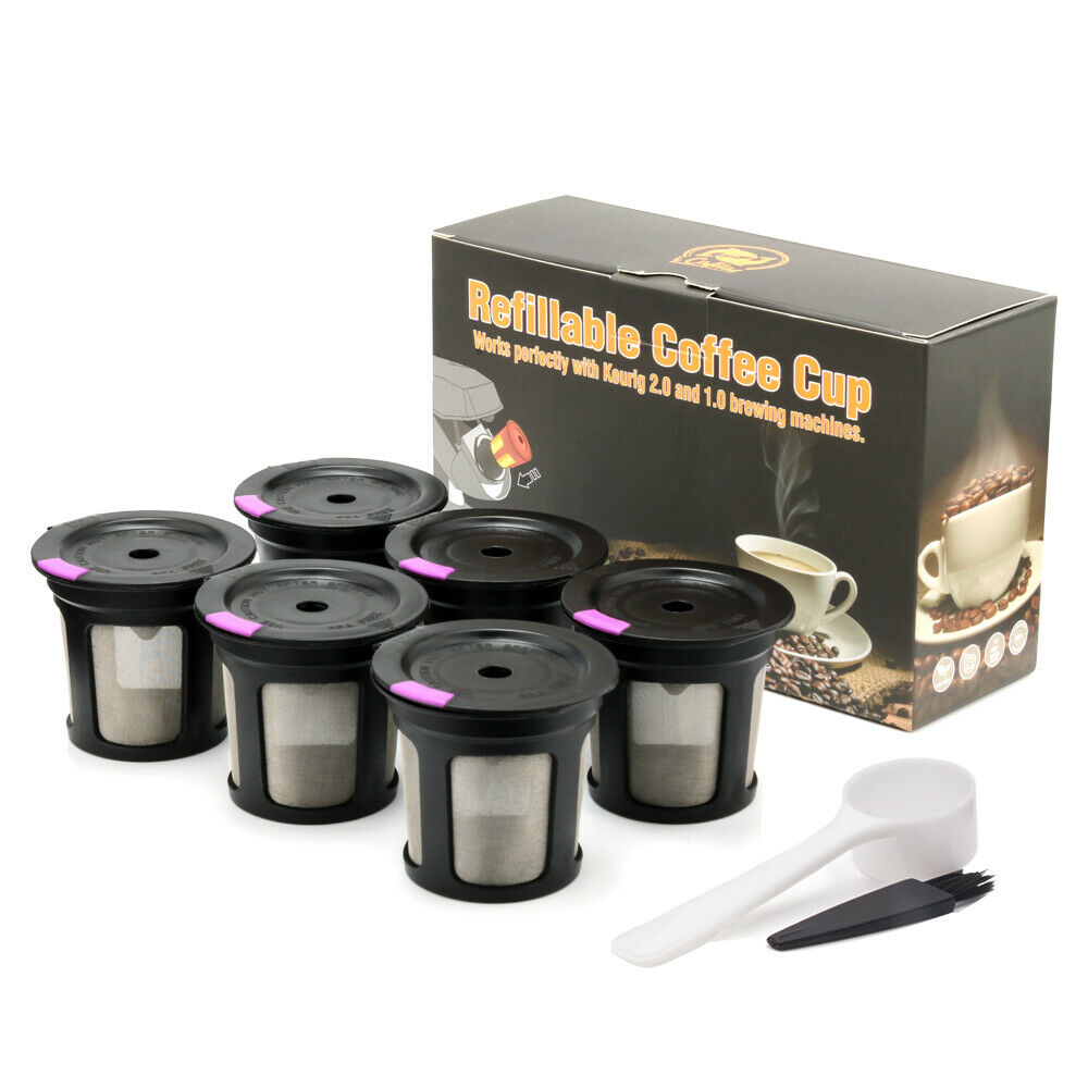 Keurig - Refillable coffee Capsule (Reusable K-cup Filter for 2.0 & 1.0 Brewers Kcup Reusable for Keurig machine K-Carafe)