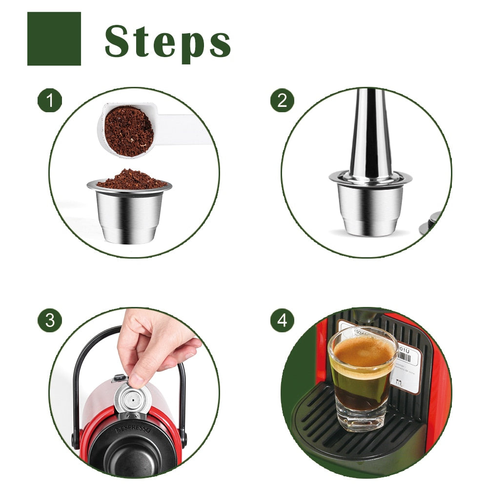 Nespresso Reusable Stainless Steel Coffee Capsule